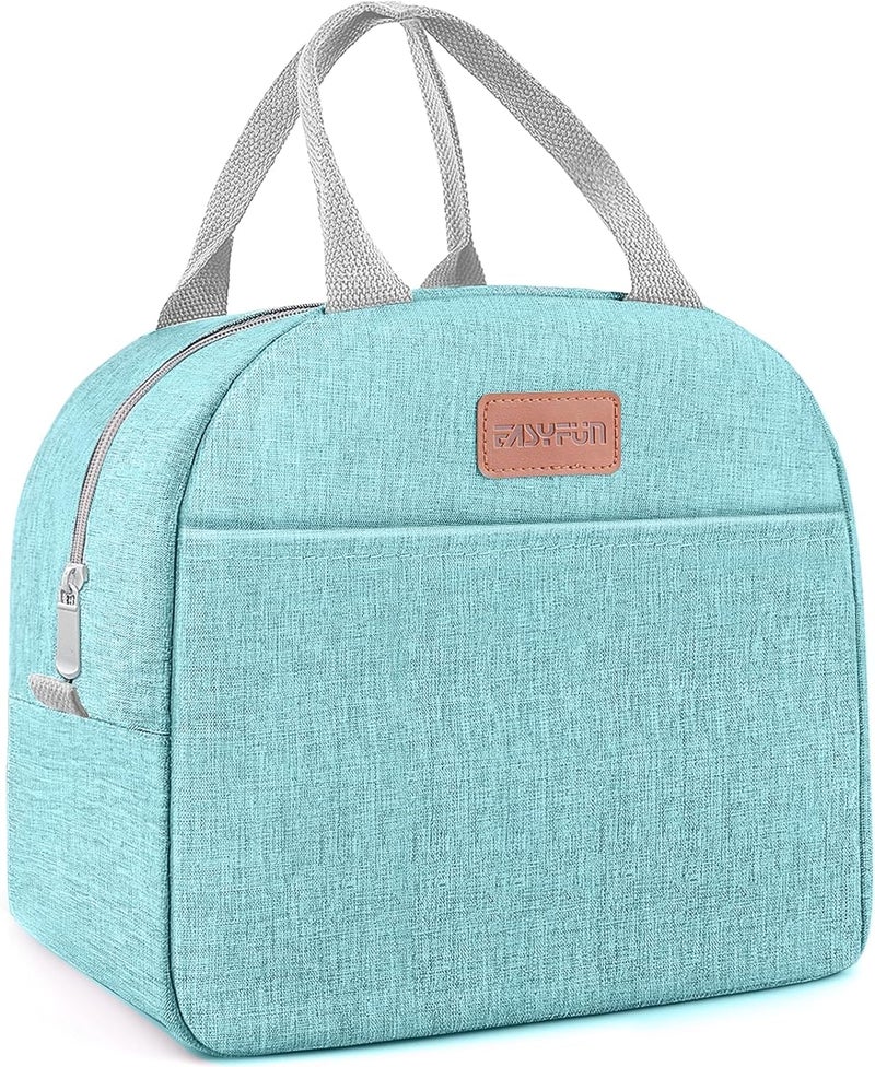 Easyfun Lunch Bag for Women & Men Adult Insulated Lunch Box, Small Leakproof Cooler Food Lunch Containers Reusable High Capacity Lunch Tote Bags for Work, Travel, Outdoor (Aqua Green) - Image 1